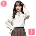 800円OFFクーポン シャツ レディース ブラウス Vネック リボン 綿 長袖 着痩せ 体型カバー おしゃれ 長袖ブラウス スリット 長袖シャツ ボウタイ シンプル エレガント トップス インナー カジュアル フォーマル 通勤 お出かけ 大きいサイズ YJSO(4)