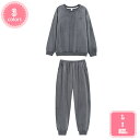 2000円OFFクーポン メンズ セットアップ 上下セット 男女兼用 無地 暖かい クルーネック ルームウェア 部屋着 寝巻き パジャマ ナイトウェア ト メン...