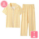 1000円OFFクーポン パジャマ レディース メンズ 綿 長袖 パジャマ 女性用 男性用 春秋夏冬向き 前開き 部屋着 上下セット 母の日 父の日 プレゼント...