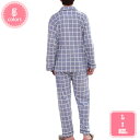 777円OFFクーポン パジャマ メンズ 綿 前開き 長袖 スナップホック 秋 冬 春 コットン ナイトウエア 男性 紳士 用 スムースニット 結婚記念日 ギフ...