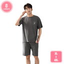 777円OFFクーポン メンズ ルームウェア 上下セット パジャマ 吸水速乾 無地 半袖Tシャツ 紳士 男性 父の日 大人 部屋着 春夏 秋 夏用 吸水速乾 セ...