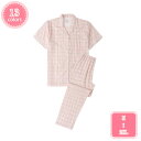1000円OFFクーポン パジャマ 綿 レディース メンズ ボタン 前開き 半袖 長ズボン 上下2セット チェック 春 夏 男性用 女性用 お揃い 入院 部屋着...