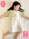 500円OFFクーポン ルームウェア ロング ワンピース 子供 女の子 半袖 パジャマ 綿 ゆったり 通気 吸湿 ガールズ ナイトドレス 春 夏 秋 寝間着 Tシャツワンピース キッズ ジュニア ルームワンピース 子供服 女児 肌着 薄手 肌に優しい YJSO