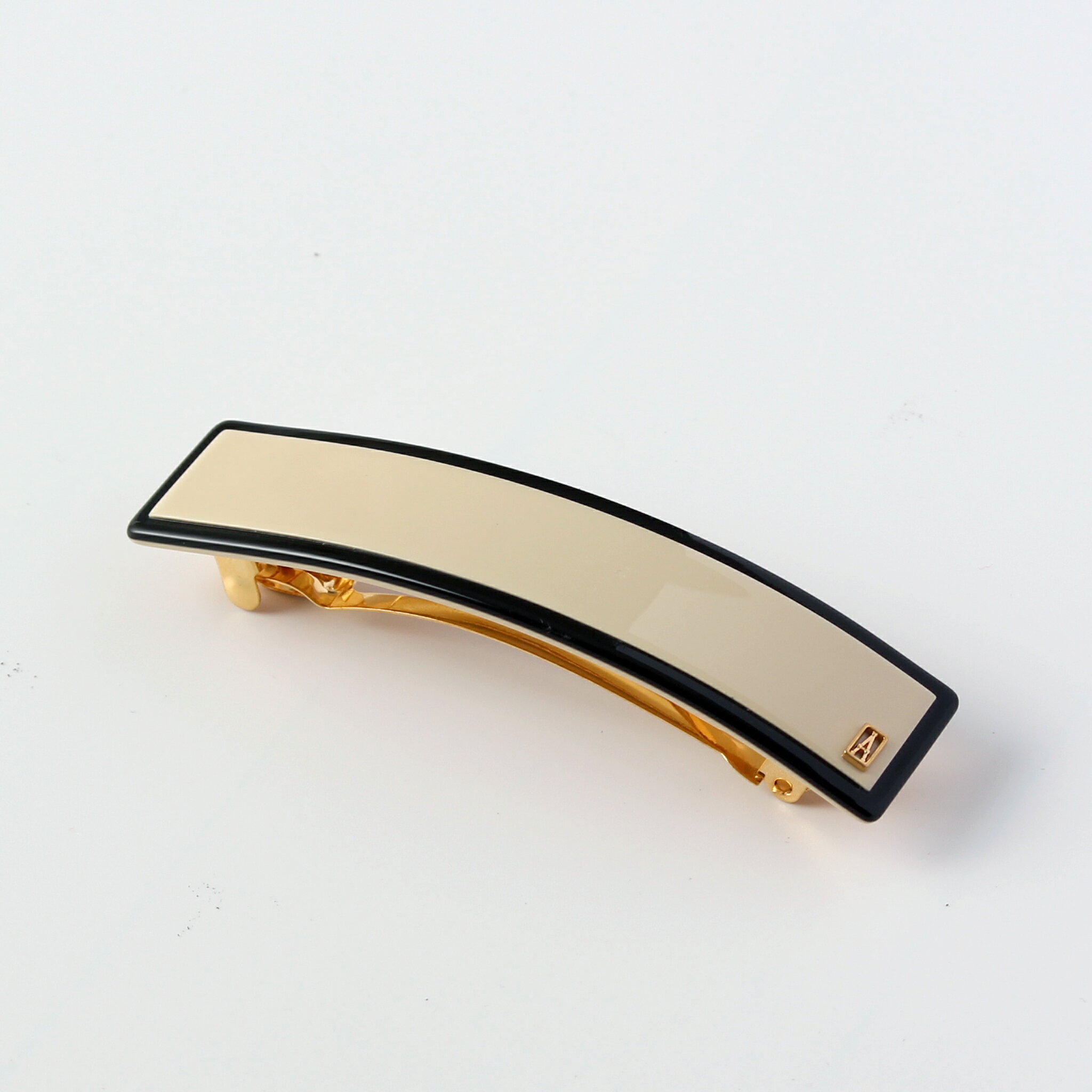 アレクサンドルドゥパリ バレッタ アレクサンドル ドゥ パリ ALEXANDRE DE PARIS バレッタ ベージュ×ブラック LES LISERAI SAINT HONORE BARRETTE AA8-14277-03 8cm S VENDOME【国内配送】【2024SS-】