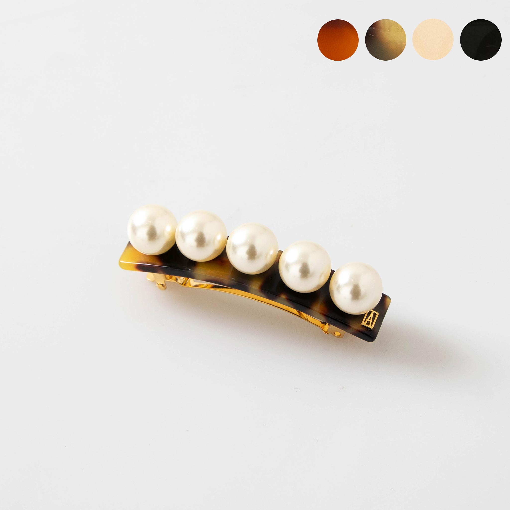【10％OFFクーポン＆ポイント3倍】アレクサンドル ドゥ パリ ALEXANDRE DE PARIS バレッタ LES PERLES OVERSIZE BARRETTE AA6-16919-05 6cm【国内配送】のサムネイル