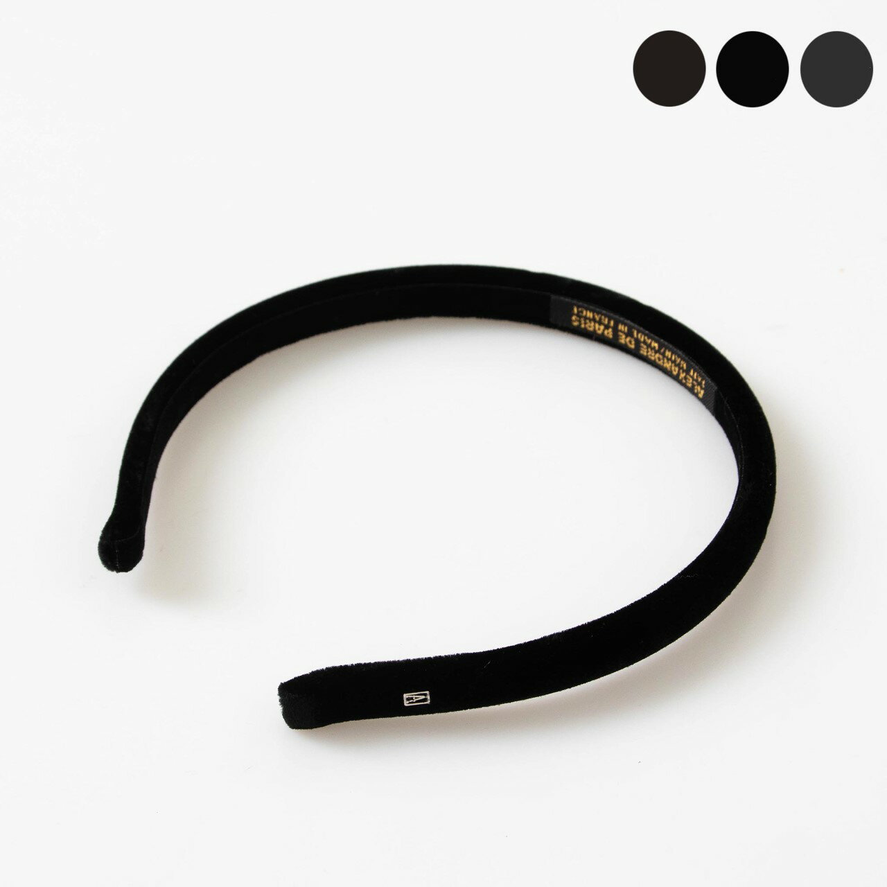 アレクサンドル ドゥ パリ ALEXANDRE DE PARIS カチューシャ ELLA HEADBAND VELOURS 10mm THB-17404-10 [全3色]【2022AW】のサムネイル