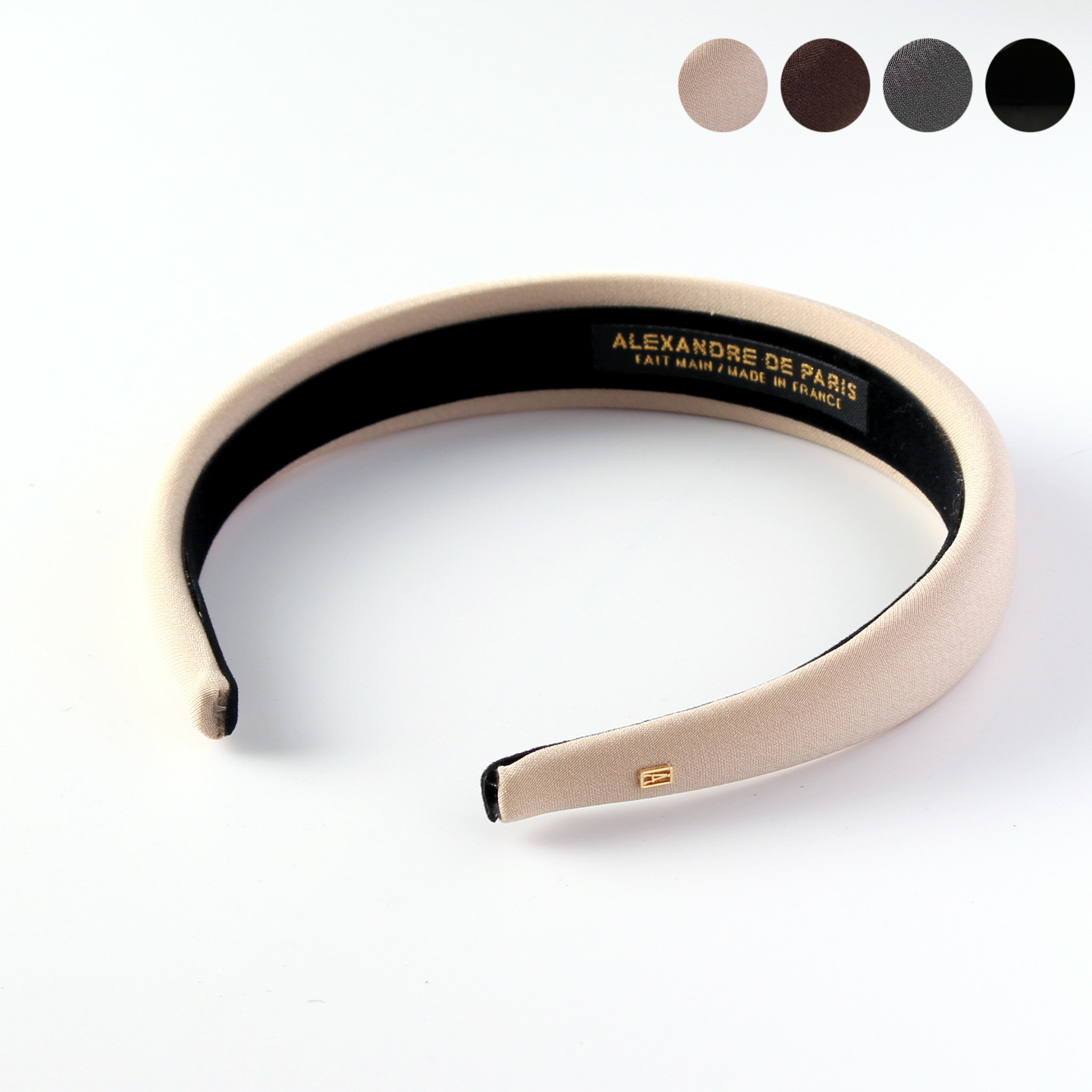 アレクサンドル　ドゥ　パリ（カチューシャ） アレクサンドル ドゥ パリ ALEXANDRE DE PARIS カチューシャ LE SATIN FAUSTINE HEADBAND THB-20149-25 25mm【国内配送】【2024SS-】