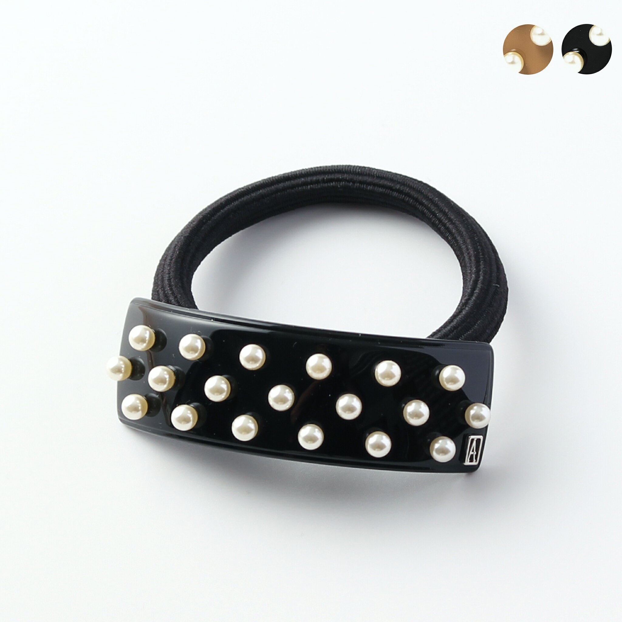 アレクサンドル ドゥ パリ ALEXANDRE DE PARIS ヘアゴム CONVICTION PERLES PONY 6cm APY-18088-05【国内配送】のサムネイル
