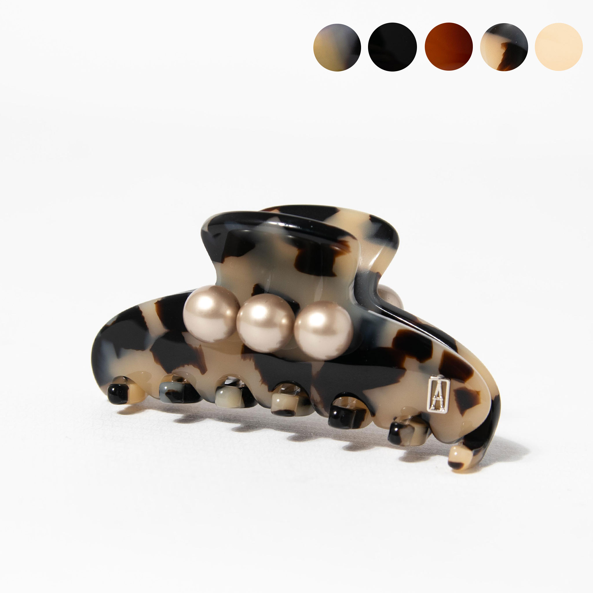 【10％OFFクーポン対象】アレクサンドル ドゥ パリ ALEXANDRE DE PARIS ヘアクリップ（スモールサイズ） LES PERLES OVERSIZE HAIR CLIP S PERLEE ACCS-18163-02【国内配送】【2024SS-】のサムネイル