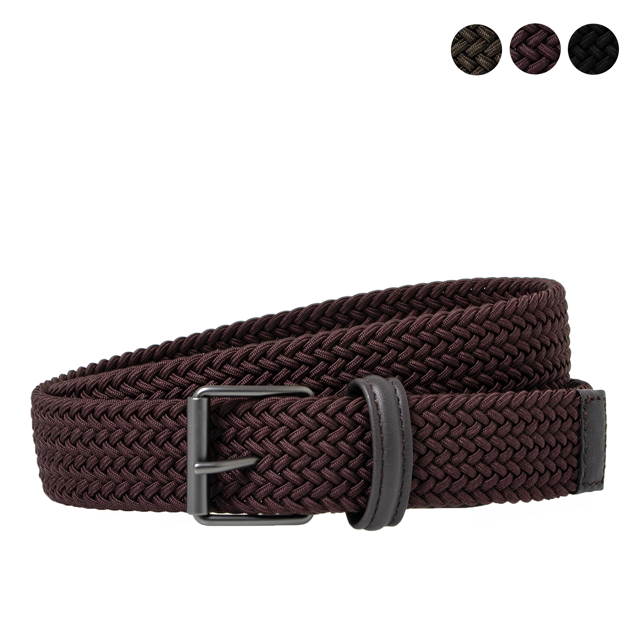 アンダーソンズ ANDERSON'S メンズ メッシュベルト NARROW ELASTIC WOVEN BELT WITH NAPPA TRIMS B0765 NE65/PL18