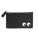 アニヤハインドマーチ ANYA HINDMARCH 財布 レディース カードケース/コインケース ブラック EYES ZIPPED CARD CASE アイズ ジップ カードケース 5050925142717 CAPRA 142717 BLACK【英国】【2024SS】