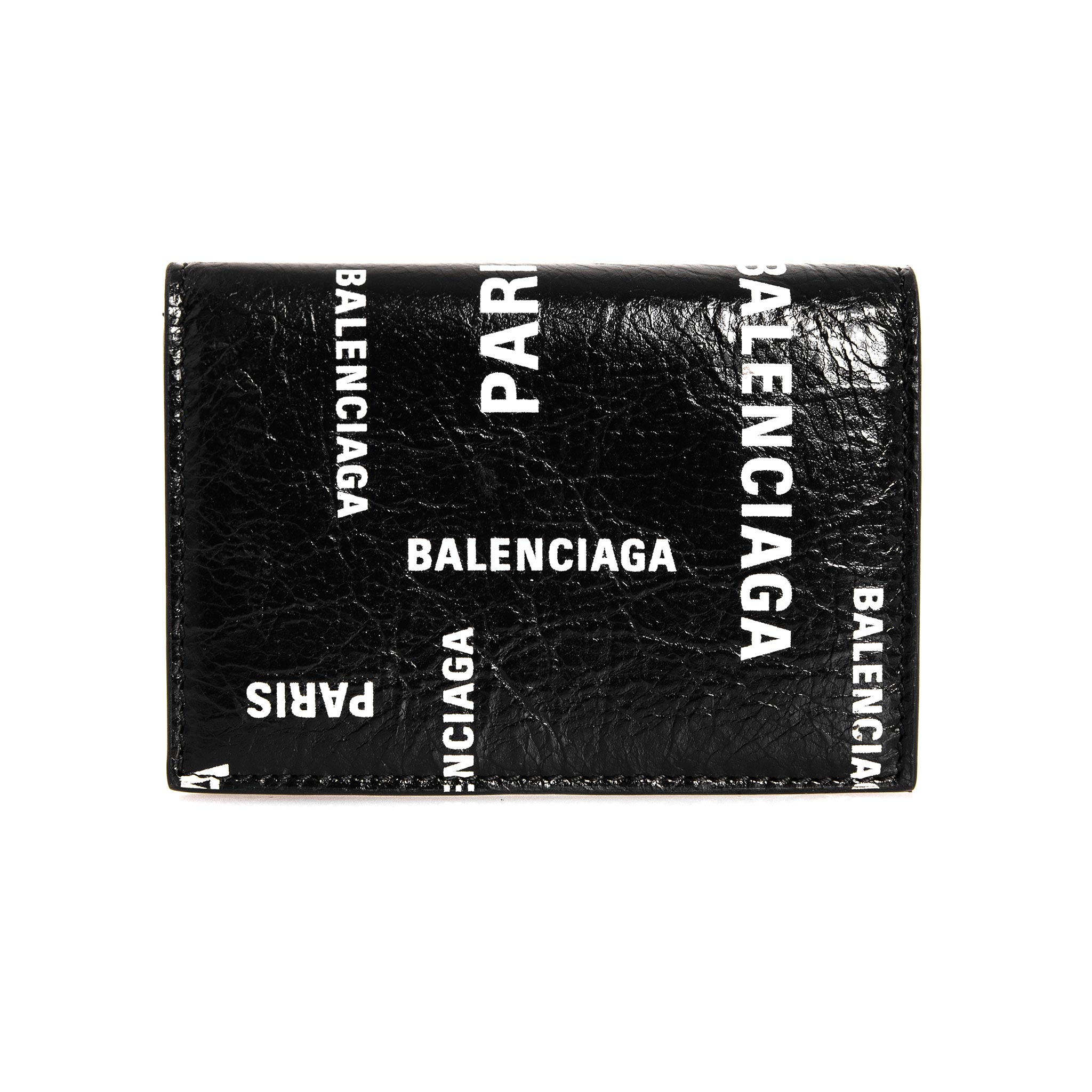 バレンシアガ 財布（メンズ） バレンシアガ BALENCIAGA 財布 メンズ 三つ折り財布 CASH MINI WALLET BAL PARIS ALL OVER [キャッシュ] 594312 2AAOC