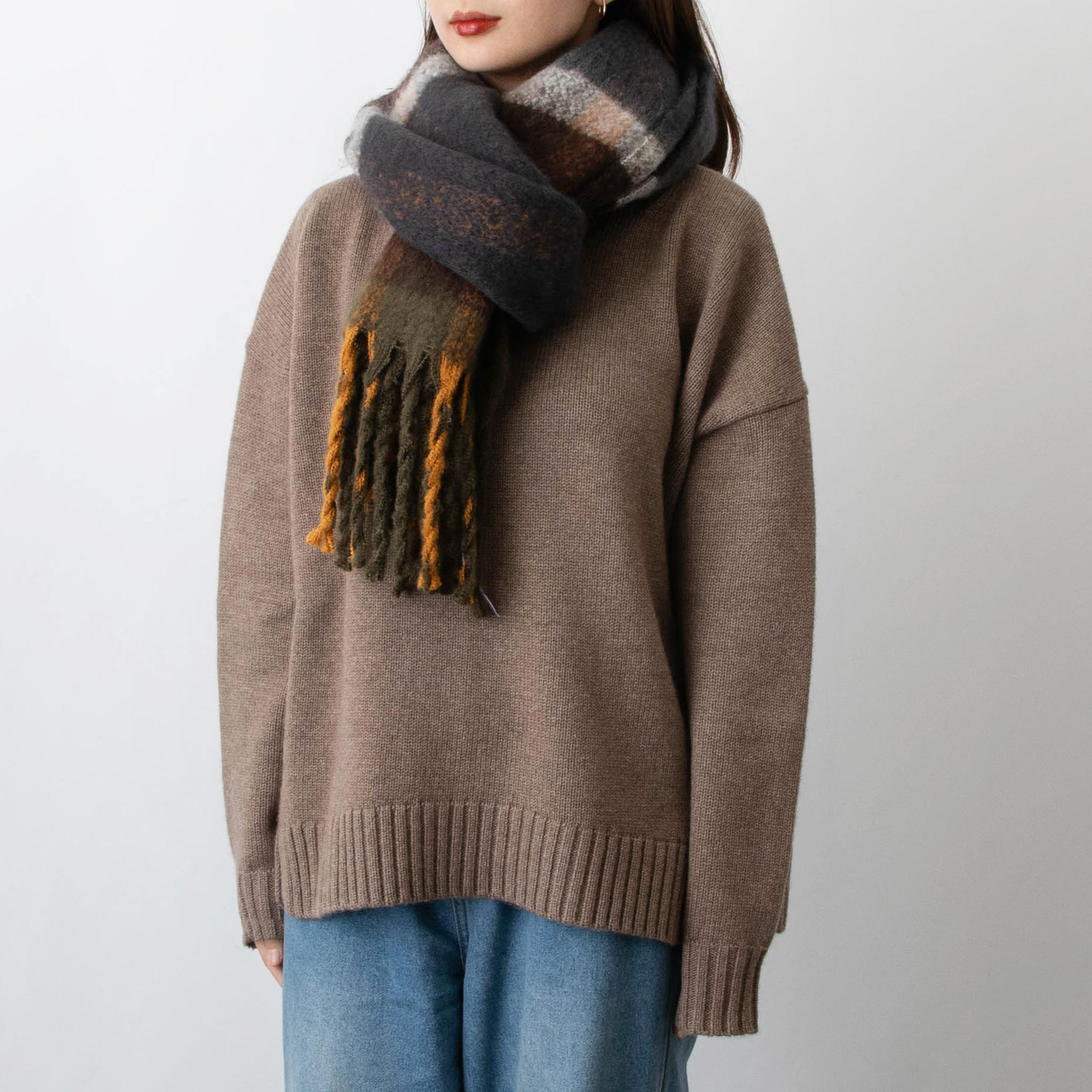乐天商城 - バブアー BARBOUR マフラー クラシックタータン ISLA TARTAN BOUCLE SCARF メンズ レディース LSC0293 TN11 CLASSIC【英国ブランド】【2026SS-】