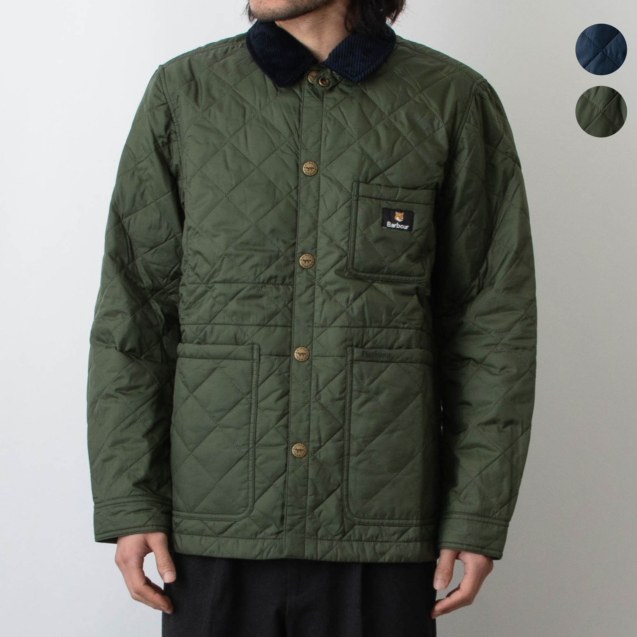 バブアー コート メンズ バブアー×メゾン キツネ BARBOUR × MAISON KITSUNE コラボ メンズ キルティングジャケット KENNING QUILT [ケニングキルティング ブルゾン] MQU1735【英国】