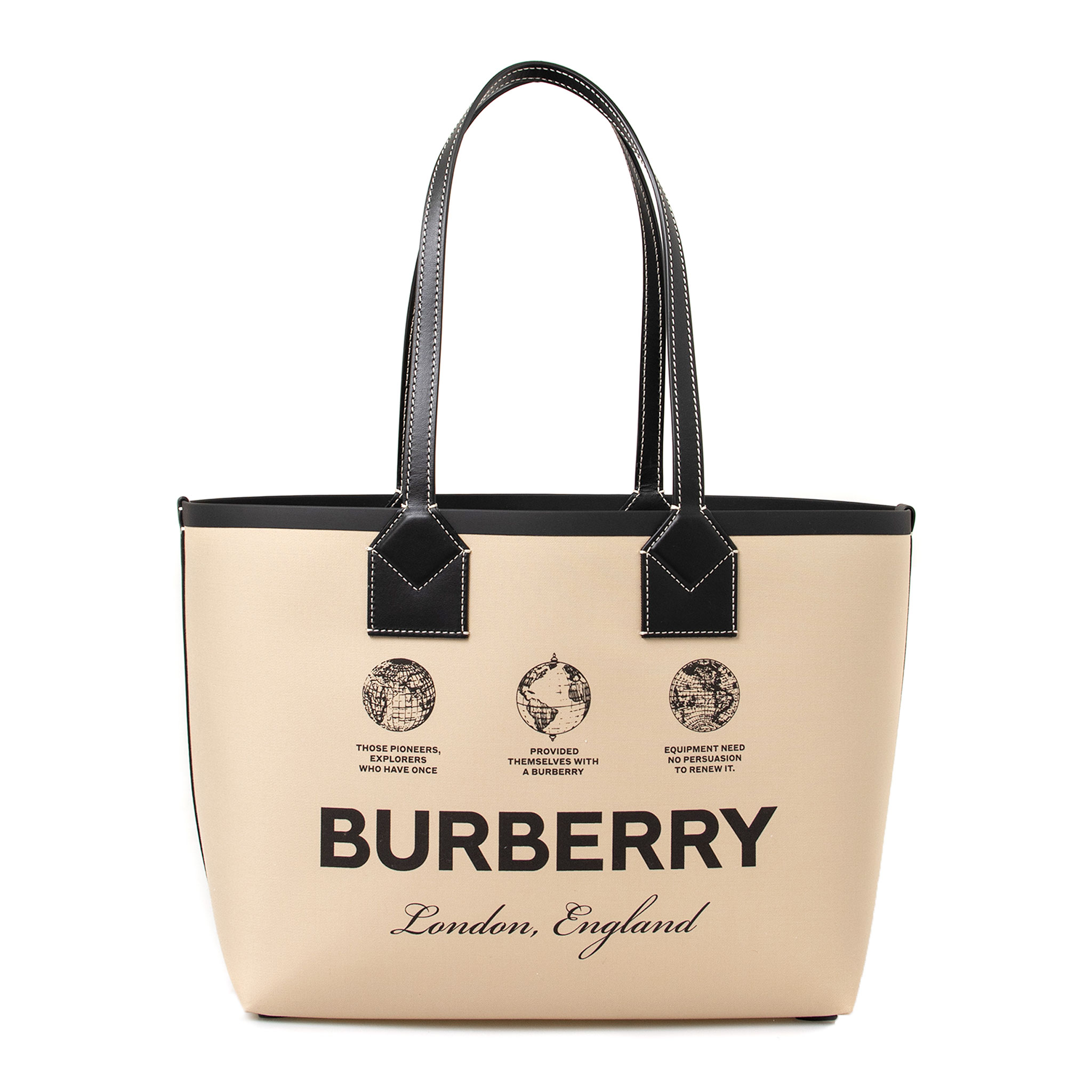 バーバリー トートバッグ（レディース） バーバリー BURBERRY バッグ レディース トートバッグ SM LONDON TOTE [スモール ロンドン トートバッグ] 80631201 GB3:142629 A1435 BEIGE【A4】【英国】