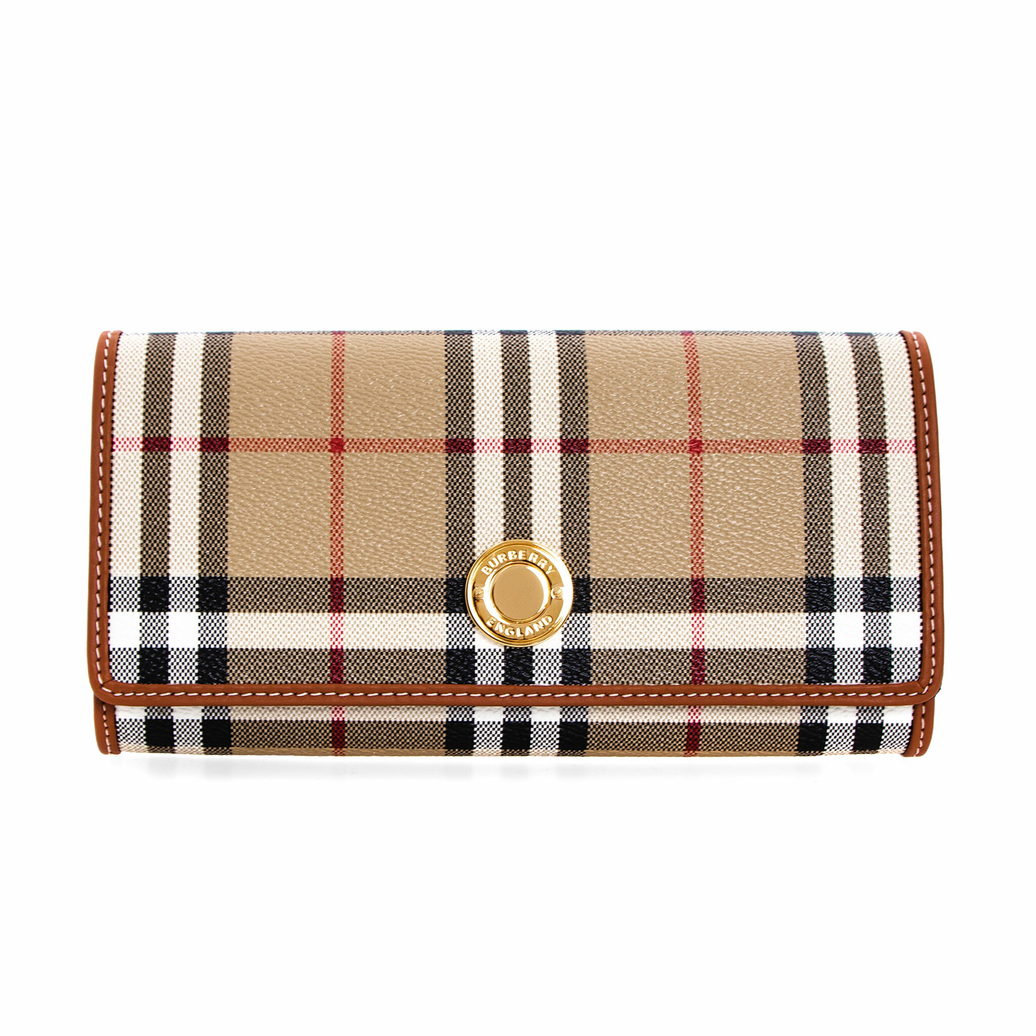 バーバリー BURBERRY 財布 レディース 長財布 HALTON [チェック コンチネンタルウォレット] 80704141 DFC:143231 A7026 ARCHIVE BEIGE【英国】【2024SS】