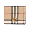 バーバリー BURBERRY 財布 レディース 二つ折り財布 BIFOLD WALLET [チェック スモール フォールディングウォレット] 80704171 DFC:143231 A7026 ARCHIVE BEIGE【ミニ財布】【英国】【2024SS】【mkd_5】