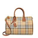 バーバリー BURBERRY バッグ レディース 2WAYハンド/ショルダーバッグ MD BOWLING [チェック ミディアム ボウリングバッグ] 80713551 DFC:147587 A9534 ARCHIVE BEIGE/BRIAR BROWN【英国】