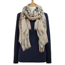 バーバリー BURBERRY シルク混ストール ベージュ チェック MU GAUZE GIANT CHK 3962863AALKT 2501B STONE CHECK 【送料無料】【英国】