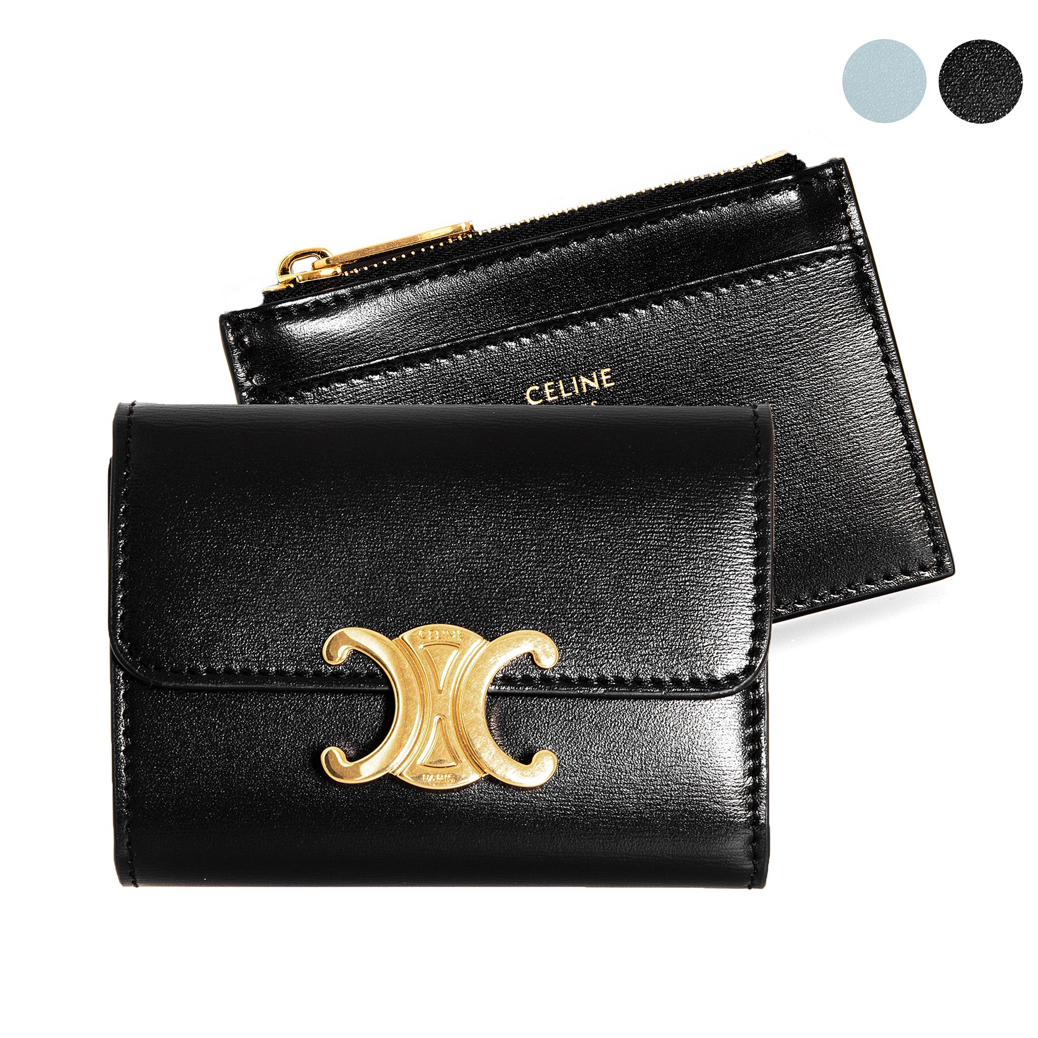 セリーヌ CELINE 財布 レディース 三つ折り財布 TRIOMPHE [トリオンフ] COMPACT WALLET 10I65 3DPV [全2色]【ミニ財布】【2023SS】のサムネイル