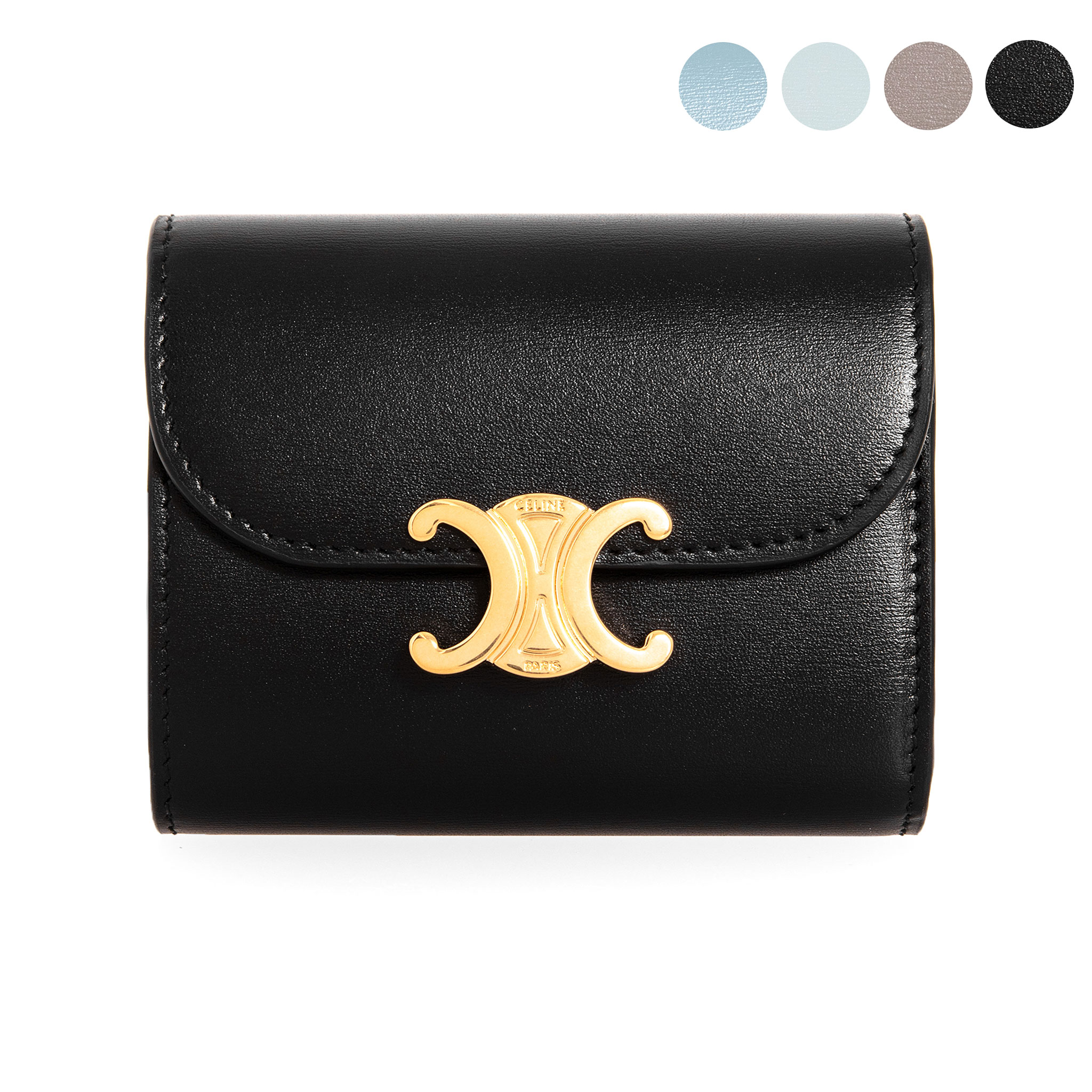 セリーヌ CELINE 財布 レディース 三つ折り財布 TRIOMPHE [トリオンフ] SMALL FLAP WALLET 10D78 3DPV【ミニ財布】【2023SS】のサムネイル