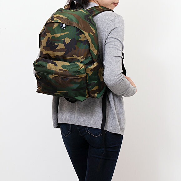 エルベシャプリエ HERVE CHAPELIER バッグ CAMOUFLAGE ナイロンデイパックMLサイズ カモフラージュ柄 978W 49 FORET【レイングッズ】【A4】