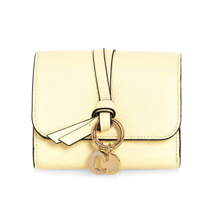 クロエ CHLOE 財布 レディース 三つ折り財布 ポーセリンイエロー ALPHABET [アルファベット] SMALL TRI FOLD CHC21WP945 (CHC17AP945) F57 721 PORCELAIN YELLOW【ミニ財布】【2022AW】