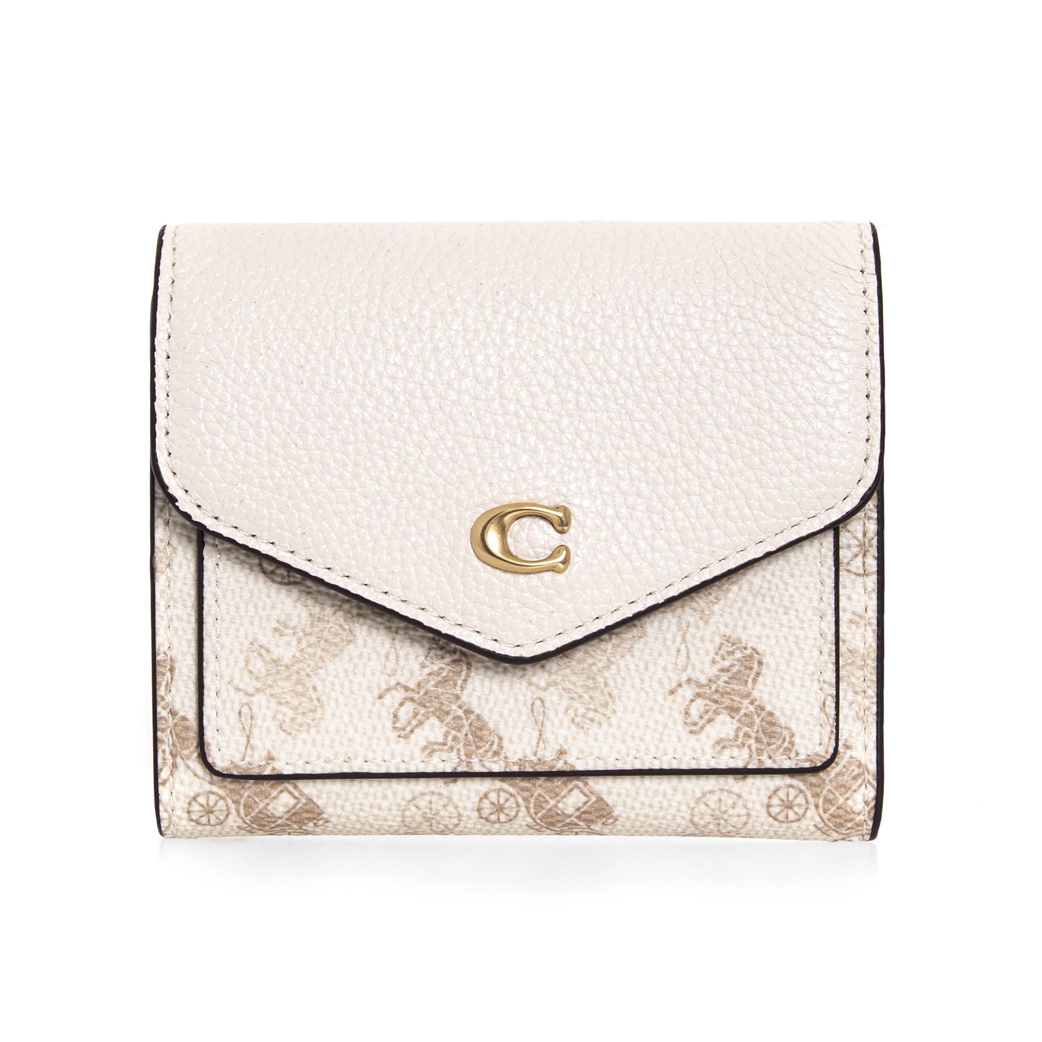 【500円クーポン対象】コーチ COACH 財布 レディース 三つ折り財布 WYNN SMALL WALLET WITH HORSE AND CARRIAGE PRINT [ウィン スモール ウォレット ウィズ ホース アンド キャリッジ プリント] C3161 B4RGL CHALK TAUPE【ミニ財布】【2023AW】のサムネイル
