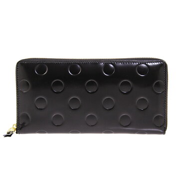 コムデギャルソン COMME DES GARCONS 財布 ラウンドファスナー長財布 ブラック POLKA DOTS EMBOSSED SA0110NE BLACK