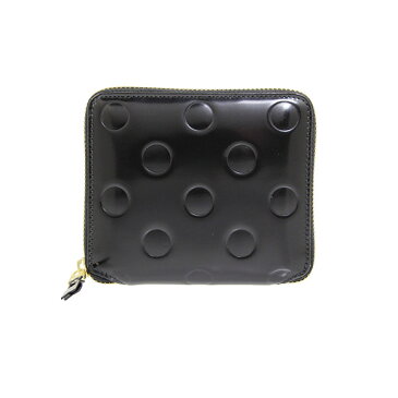 コムデギャルソン COMME DES GARCONS 財布 ラウンドファスナー二つ折り財布 ブラック POLKA DOTS EMBOSSED SA2100NE BLACK