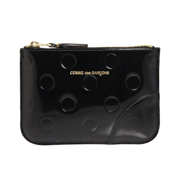 コムデギャルソン COMME DES GARCONS 財布 メンズ レディース ポーチ/コインケース ブラック POLKA DOTS EMBOSSED ポルカドットエンボス WALLET ZIP POUCH SA8100NE BLACK