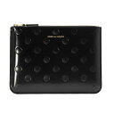 コムデギャルソン COMME DES GARCONS レディース メンズ ポーチ ブラック POLKA DOTS EMBOSSED ZIP POUCH ポルカドットエンボス SA5100NE BLACK【2024SS-】