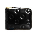 コムデギャルソン COMME DES GARCONS 財布 レディース メンズ ラウンドファスナー二つ折り財布 POLKA DOTS EMBOSSED FULL ZIP AROUND WALLET ポルカドットエンボス SA7100NE【ミニ財布】【2024SS-】