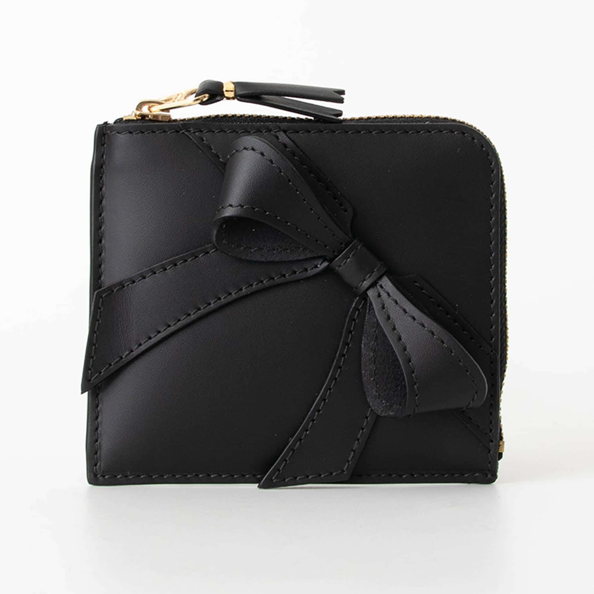 コムデギャルソン COMME DES GARCONS 財布 L字ファスナー財布/コインケース BIG BOW ZIP AROUND WALLET [ビッグボウ リボン] レディース SA3100BB【ミニ財布】【2025AW-】