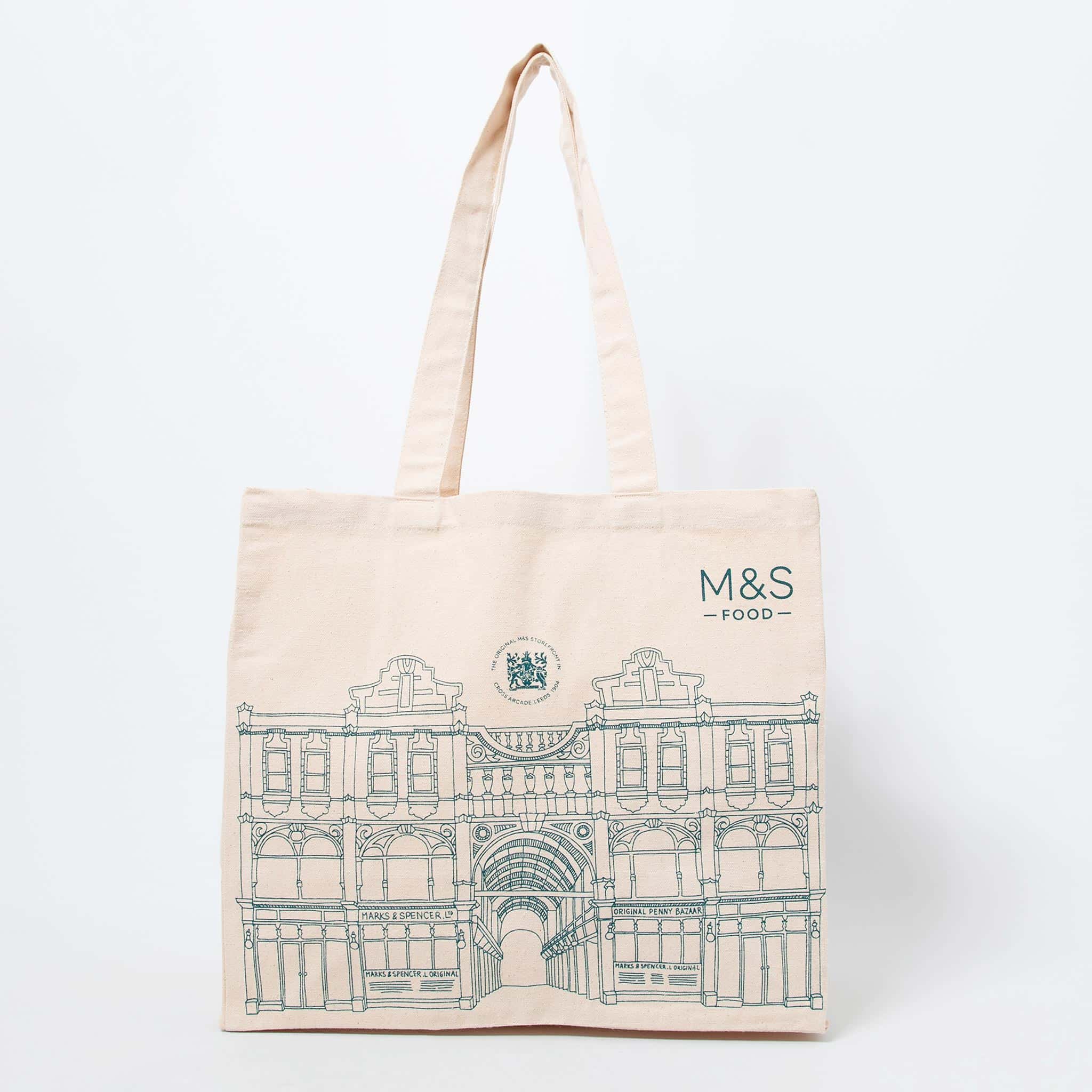 イギリス エコバッグ ECO BAG バッグ トートバッグ MARKS & SPENCER COTTON SHOPPING TOTE BAG [M&S マークスアンドスペンサー] レディース メンズ【サブバッグ】【A4】【英国ブランド】のサムネイル