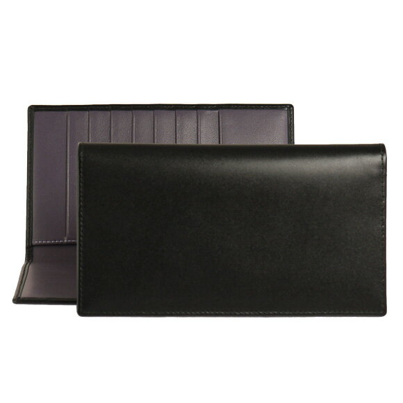 エッティンガー 財布（メンズ） エッティンガー ETTINGER 財布 メンズ 長財布 ブラック COAT WALLET WITH 8 C/C ST806AJR BLACK/PURPLE PURPLE/STERLING COLLECTION【英国】