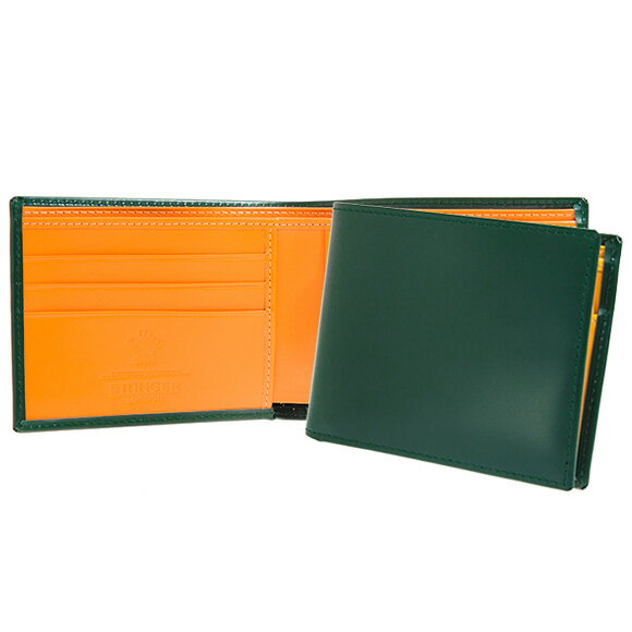 Ettinger - エッティンガー ETTINGER 財布 二つ折り財布 グリーン BILLFOLD WITH 3 C/C & COIN PURSE メンズ BH141JR GREEN BRIDLE HIDE COLLECTION【英国ブランド】