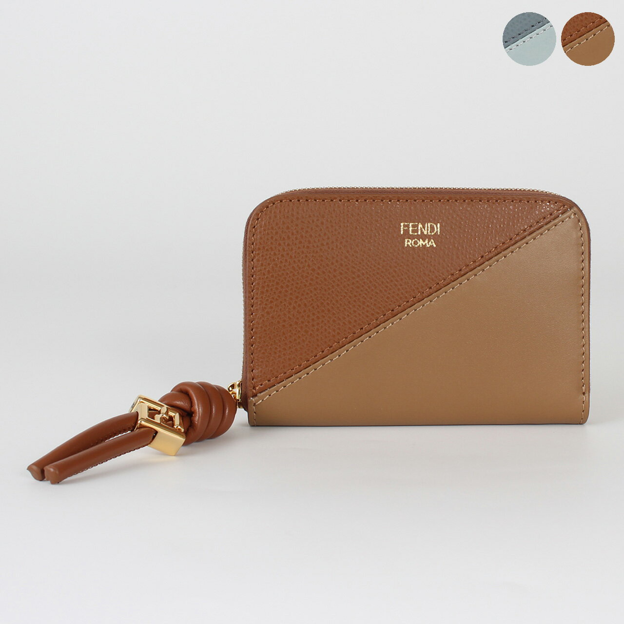 N - フェンディ FENDI 財布 ラウンドファスナー財布 FF DIAMONDS ZIP AROUND MINI [FFダイヤモンド ジップアラウンド ミニ財布] レディース 8M0313 AYCA【2026SS】