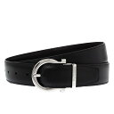 フェラガモ FERRAGAMO メンズ リバーシブルベルト REVERSIBLE AND ADJUSTABLE GANCINI BELT [ガンチーニリバーシブルベルト] 679781 675140 NERO/HICKORY