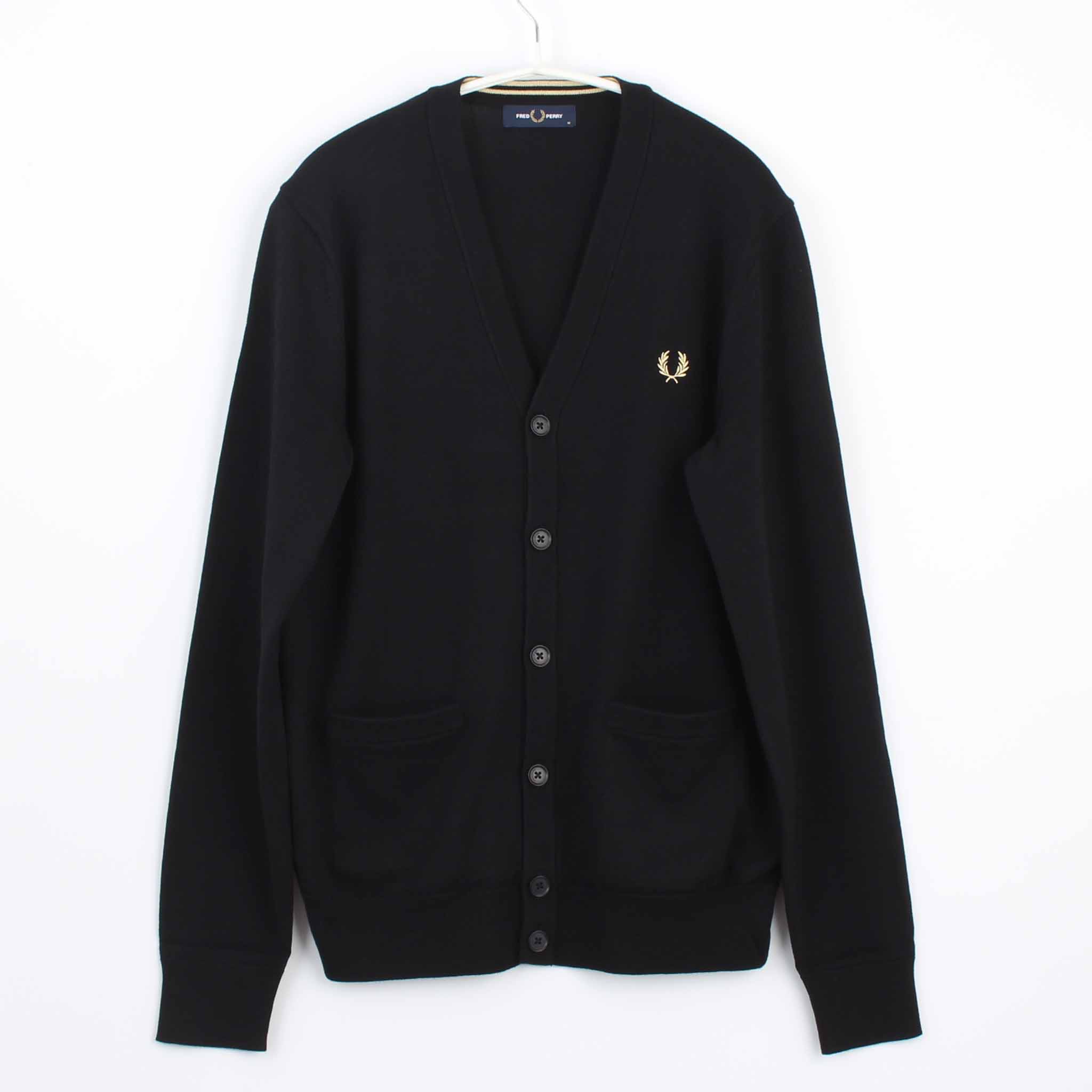フレッドペリー FRED PERRY Vネック長袖カーディガン CLASSIC CARDIGAN メンズ K9551【英国ブランド】【秋冬アイテム】