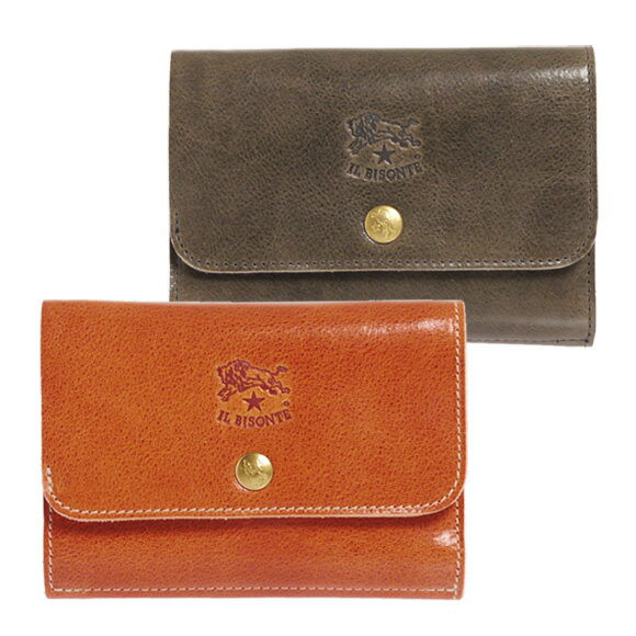 イルビゾンテ&nbsp;三つ折り財布（小銭入れ付）&nbsp;C0824&nbsp;VACC.LUCIDA&nbsp;[全2色]&nbsp;IL&nbsp;BISONTE&nbsp;[fs01gm]