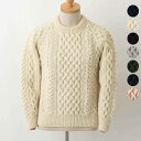 インバーアラン セーター メンズ インバーアラン INVERALLAN メンズ レディース クルーネック長袖ニット ARAN COUNTRY MEETINGS CREW NECK SWEATER 1A【英国】