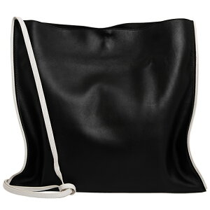 【5,000円クーポン対象】ジルサンダー JIL SANDER バッグ レディース ショルダーバッグ ブラック×ホワイト RIBBON BORDER TOTE JSPR852434 WRB69140 001 BLACK