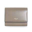 ジミーチュウ 財布（レディース） ジミーチュウ JIMMY CHOO 財布 レディース 三つ折り財布 MARINDA AYO BI COLOUR BOX CALF W/LOGO 232 TAUPE/SMOKE GREEN/LIGHT GOLD【ミニ財布】【英国】