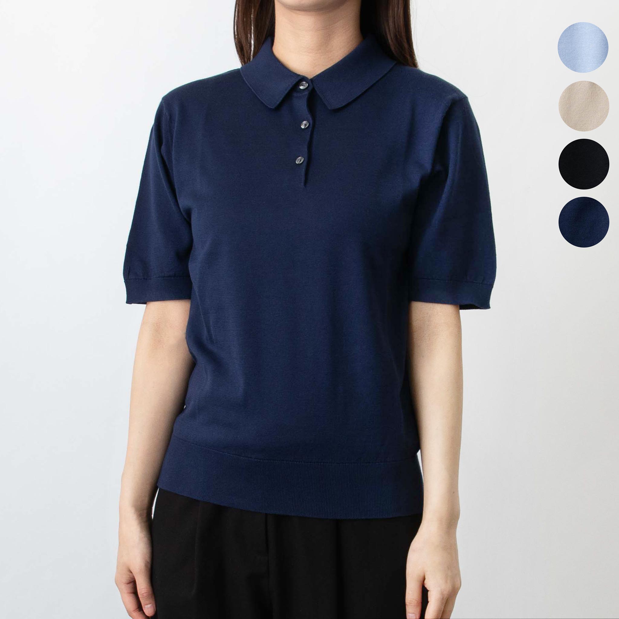 ジョンスメドレー JOHN SMEDLEY レディース 半袖ニットポロシャツ JILL POLO SHIRT【英国】【2024SS】