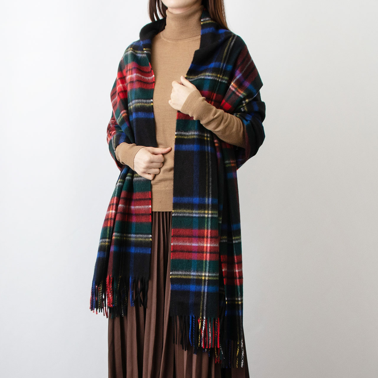 【10％OFFクーポン対象】ジョンストンズ JOHNSTONS カシミア大判ストール （カシミヤ） CASHMERE TARTAN STOLE WA000056 [全20色]【英国】