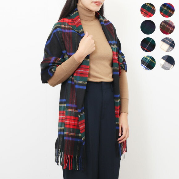 ジョンストンズ JOHNSTONS カシミア中判ストール （カシミヤ） CASHMERE TARTAN STOLE WA000308 [全8色]【英国】のサムネイル