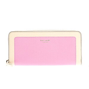 ケイトスペード KATE SPADE 財布 レディース ラウンドファスナー長財布 スウィートピー×アイボリー MARGAUX SLIM CONTINENTAL WALLET PWRU7771 580 SWEET PEA