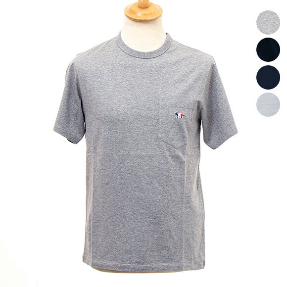 メゾンキツネ Tシャツ メンズ メゾン キツネ MAISON KITSUNE メンズ 半袖Tシャツ TRICOLOR FOX PATCH CLASSIC POCKET TEE-SHIRT FM00120 KJ0010 [全4色]