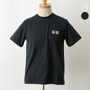 メゾンキツネ Tシャツ レディース メゾン キツネ MAISON KITSUNE レディース メンズ 半袖Tシャツ DOUBLE FOX HEAD PATCH CLASSIC TEE-SHIRT BU00103 KJ0008 [全2色]